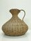 Französische Mid-Century Vase aus gewebtem Rattan, 1950er 1