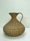 Französische Mid-Century Vase aus gewebtem Rattan, 1950er 9