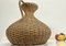 Französische Mid-Century Vase aus gewebtem Rattan, 1950er 7