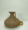 Französische Mid-Century Vase aus gewebtem Rattan, 1950er 19