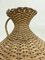 Französische Mid-Century Vase aus gewebtem Rattan, 1950er 13