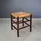 Wood and Rush Stools, 1960s, Set of 3, Image 4