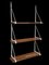 Teak and White Painted Steel Shelves 3