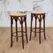 Bentwood & Rattan Barstools, 1970s, Set of 2 1