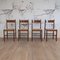 French Wood and Rope Dining Chairs, 1970s, Set of 4, Image 1