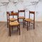 French Wood and Rope Dining Chairs, 1970s, Set of 4 4