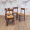 French Wood and Rope Dining Chairs, 1970s, Set of 4, Image 4