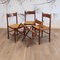French Wood and Rope Dining Chairs, 1970s, Set of 4 3