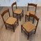 French Wood and Rope Dining Chairs, 1970s, Set of 4 5