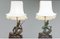 Lampes de Bureau Vintage Asiatique avec Statues en Bronze/Doré de Phra Aphai Mani, 1970s, Set de 2 3