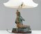 Vintage Asian Table Lamps with Bronze / Gild Statues of Phra Aphai Mani, 1970s, Set of 2, Image 5