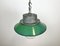 Industrial Green Enamel and Cast Iron Pendant Light, 1960s, Image 8