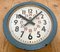 Industrial Factory Blue Wall Clock from Siemens, 1960s, Image 9