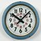 Horloge Murale d'Usine Industrielle Bleue de Siemens, 1960s 7