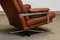 Brown Handstitched Leather Swivel Chair by Arne Norell for Vatne Norway, 1960s, Image 12