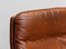 Sedia girevole marrone in pelle cucita a mano di Arne Norell per Vatne Norway, anni '60, Immagine 3