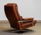 Brown Handstitched Leather Swivel Chair by Arne Norell for Vatne Norway, 1960s 5