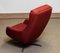 Red Swivel and Rocking Lounge Chair by Alf Svensson for Dux, Sweden, 1960s 9