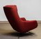 Red Swivel and Rocking Lounge Chair by Alf Svensson for Dux, Sweden, 1960s 8