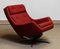 Red Swivel and Rocking Lounge Chair by Alf Svensson for Dux, Sweden, 1960s 11