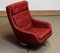 Sillón giratorio y mecedora en rojo de Alf Svensson para Dux, Sweden, años 60, Imagen 12