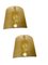 Large Venetian Gold Frosted Murano Glass Sconces, 1970s, Set of 2 1