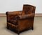 English Bottom Back Tan Brown Nailed Cigar / Club Chair, 1920s 6