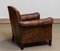 English Bottom Back Tan Brown Nailed Cigar / Club Chair, 1920s 8