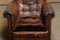 English Bottom Back Tan Brown Nailed Cigar / Club Chair, 1920s 11