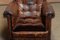 English Bottom Back Tan Brown Nailed Cigar / Club Chair, 1920s, Image 11