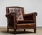 English Bottom Back Tan Brown Nailed Cigar / Club Chair, 1920s, Image 14