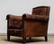 English Bottom Back Tan Brown Nailed Cigar / Club Chair, 1920s 3