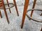 Stools in Brass, Wood, & Upholstery, 1950s, Set of 3 4