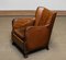 Club chair in pelle patinata marrone chiaro nello stile di Fritz Hansen, anni '30, Immagine 7