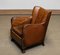 Club Chair in Tan Brown Patinated Leather in the style of Fritz Hansen, 1930s 7