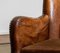 Club chair in pelle patinata marrone chiaro nello stile di Fritz Hansen, anni '30, Immagine 5
