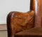 Club Chair in Tan Brown Patinated Leather in the style of Fritz Hansen, 1930s 5