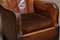 Club chair in pelle patinata marrone chiaro nello stile di Fritz Hansen, anni '30, Immagine 6