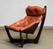 Fauteuil Luna en Cuir Cognac par Odd Knutsen pour Hjellegjerde Møbler, 1970s 1