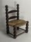 Niedriger Rush Chair aus Holz gedrechselt von Charles Dudouyt, Frankreich, 1950er 12