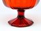 Art Deco Red Bowl on Stand from Huta Hortensja, Poland, 1950s 6