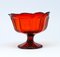 Art Deco Red Bowl on Stand from Huta Hortensja, Poland, 1950s 9