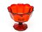 Art Deco Red Bowl on Stand from Huta Hortensja, Poland, 1950s 2