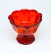 Art Deco Red Bowl on Stand from Huta Hortensja, Poland, 1950s 3