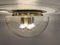 German Half-Spherical Ceiling Lamp in Bubble Glass from Glashütte Limburg, 1960s, Image 3