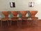 3107 Ant Teak & Plywood Chairs by Arne Jacobsen for Fritz Hansen, 1960s, Set of 4 1