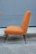 Bedroom Chairs in Velvet Orange by Gigi Root for Minotti, 1950s, Set of 2 6