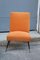 Bedroom Chairs in Velvet Orange by Gigi Root for Minotti, 1950s, Set of 2 9