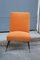 Chaises de Chambre en Velours Orange par Gigi Root pour Minotti, 1950s, Set de 2 9