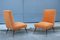 Sillas de dormitorio de terciopelo naranja de Gigi Root para Minotti, años 50. Juego de 2, Imagen 4